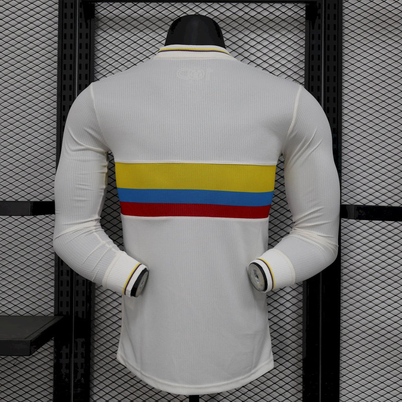 Camisa Colômbia Aniversário De 100 Anos 24/25 - Versão Jogador Manga Comprida