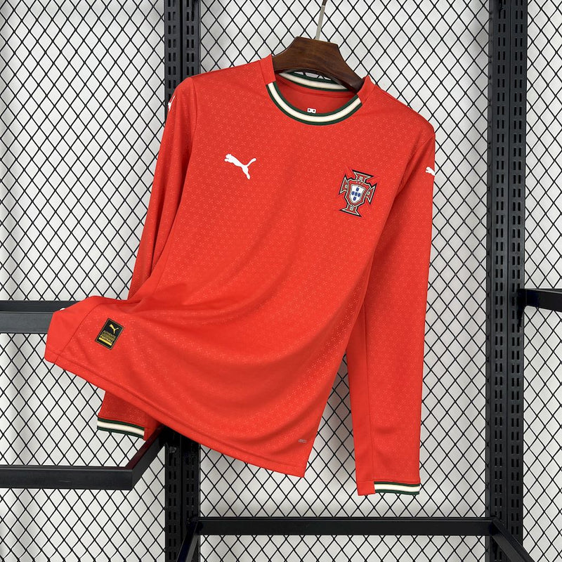 Camisa Portugal Home Manga Longa 25/26 - Torcedor Masculina